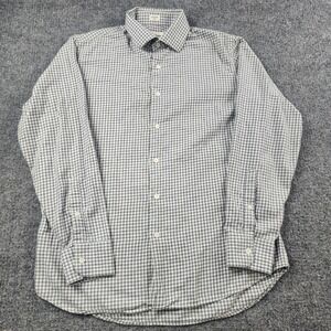 Taylor Stitch 40 Shirt Mens Large Gray Check Flannel Button Up Portugal Soft‎